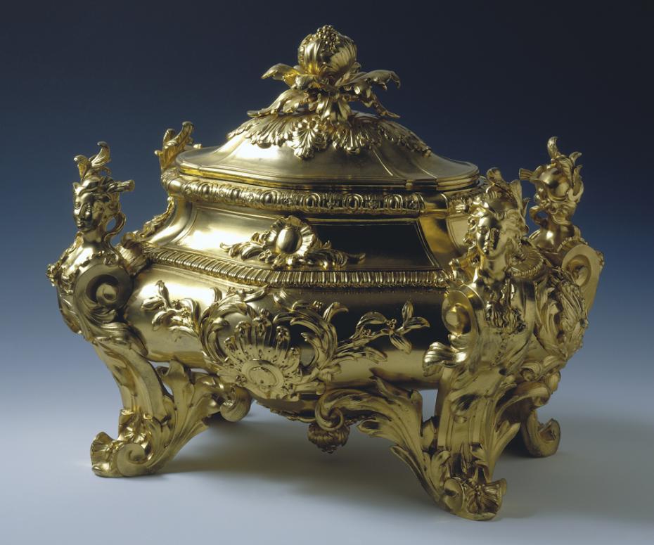 golden soup tureen