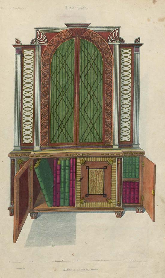 illustration of book case